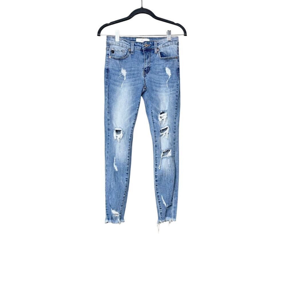 KanCan light wash distressed skinny jeans size 3/25